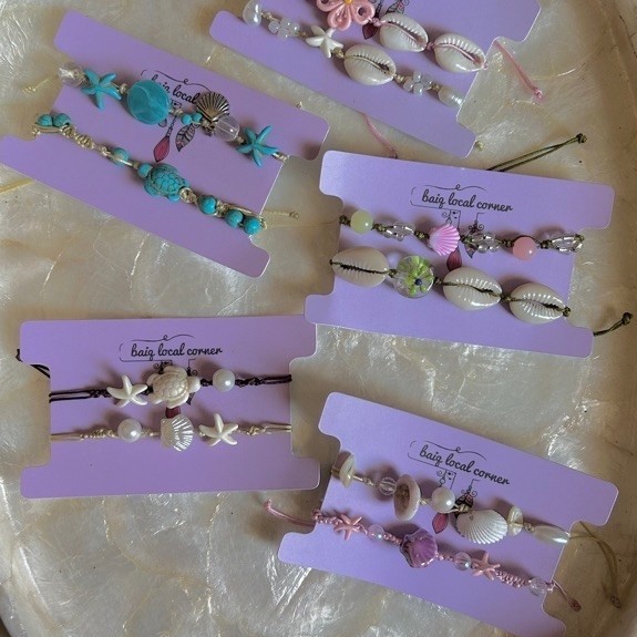 couple sea shell bracelets | gelang kerang couple | gelang kerang