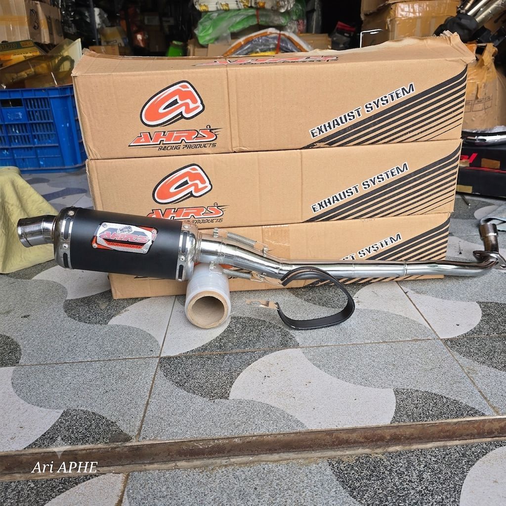 PROMO knalpot AHRS trioval BLACK original JUPITER Z / VEGA R