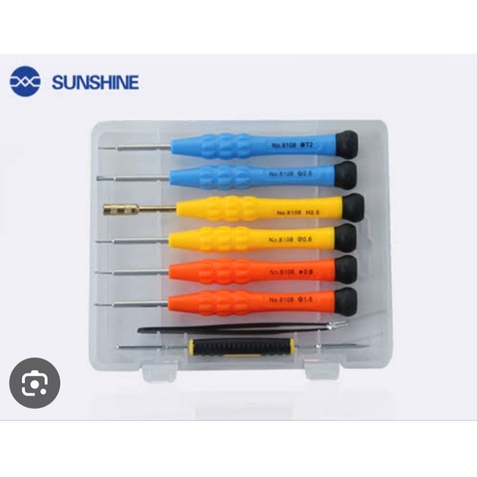 obeng service hp satu set obeng buka hp 1 set sunshine lengkap dengan pinset