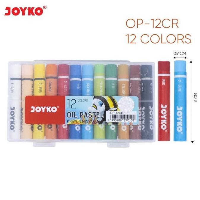 ORI Crayon JOYKO 12 Warna/Krayon Murah JOYKO 12Warna/Oil Pastels JOYKO Krayon Mewarnai
