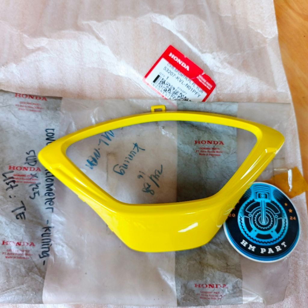 COVER LIST ATAS BATOK SPEEDOMETER SUPRA X 125 X125 OLD LAMA BATMAN KUNING ORIGINAL AHM 53207 KVL N01