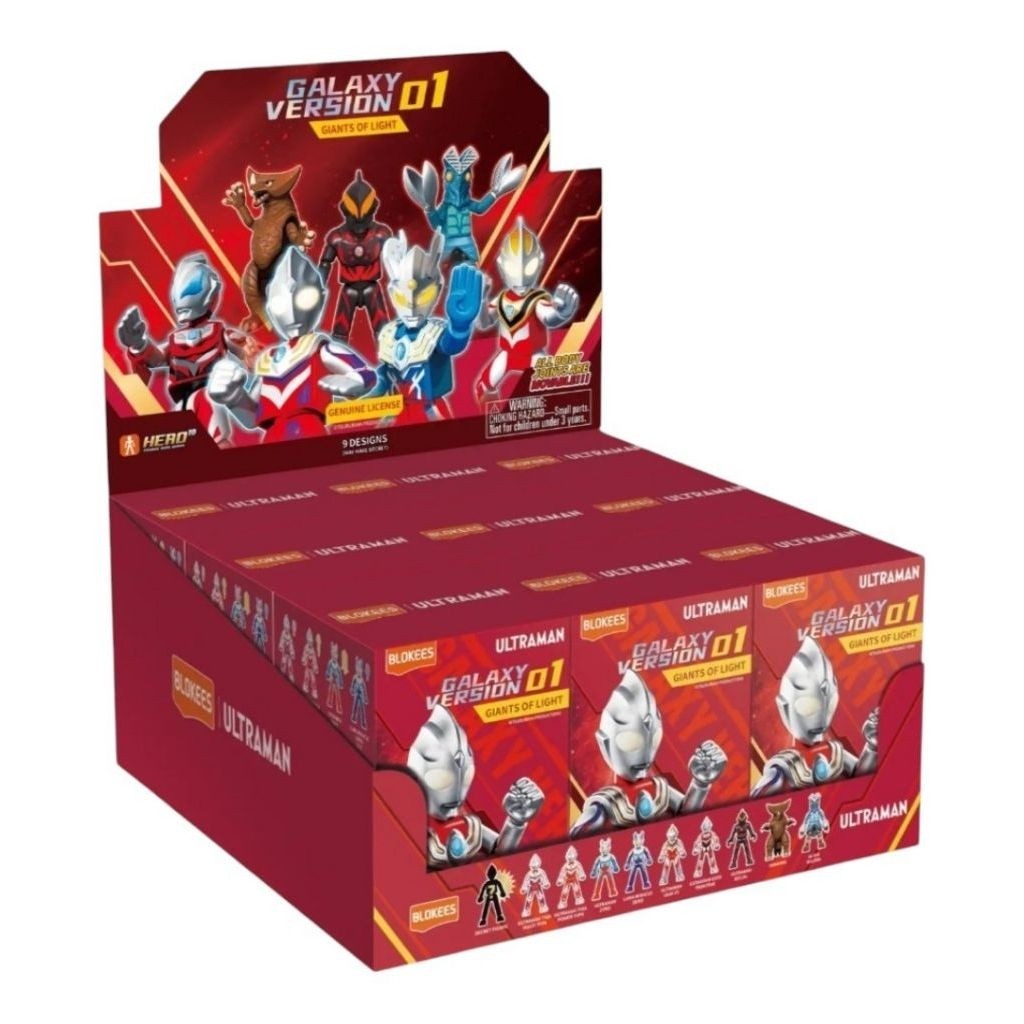 BLOKEES Ultraman Galaxy Version GV01-GV16 BlindBox Mainan Anak Action Figures