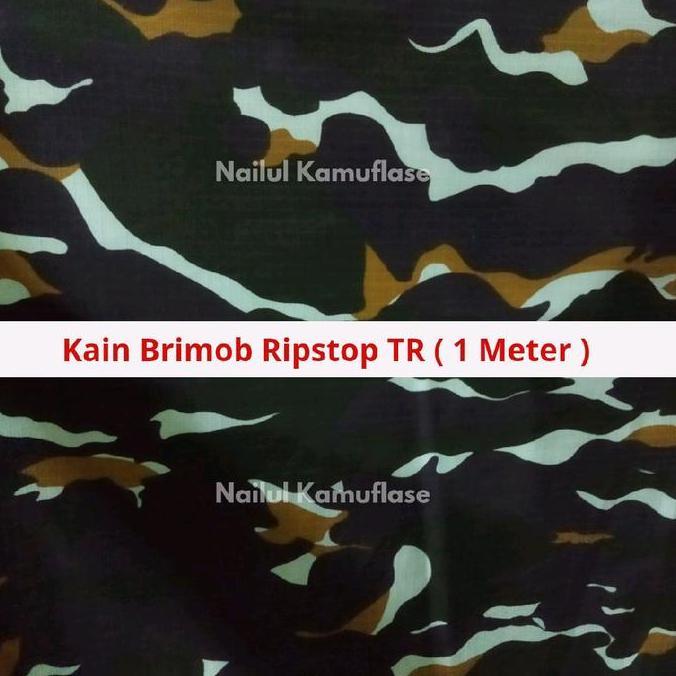 Kain Brimob Ripstop Tr Serat Kotak Premium Meteran Tekstil Seragam