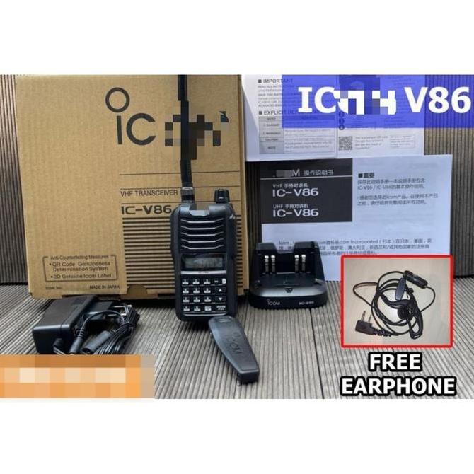 HT radio IC V86 walkie talkie ic v 86 - 7 watt + Free Headset Earset handy talky vhf NEW HT V86 walk