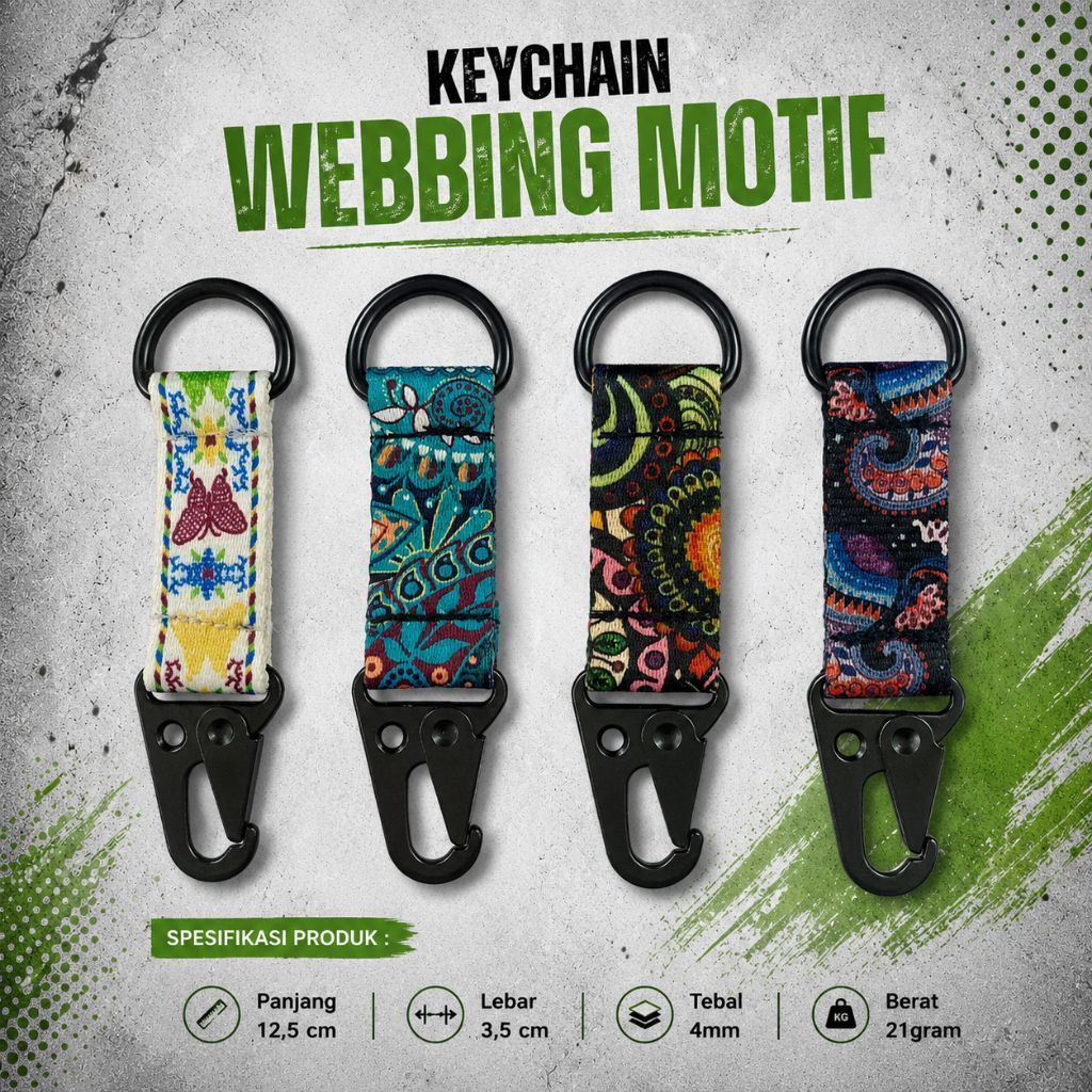 Keychain webbing motif