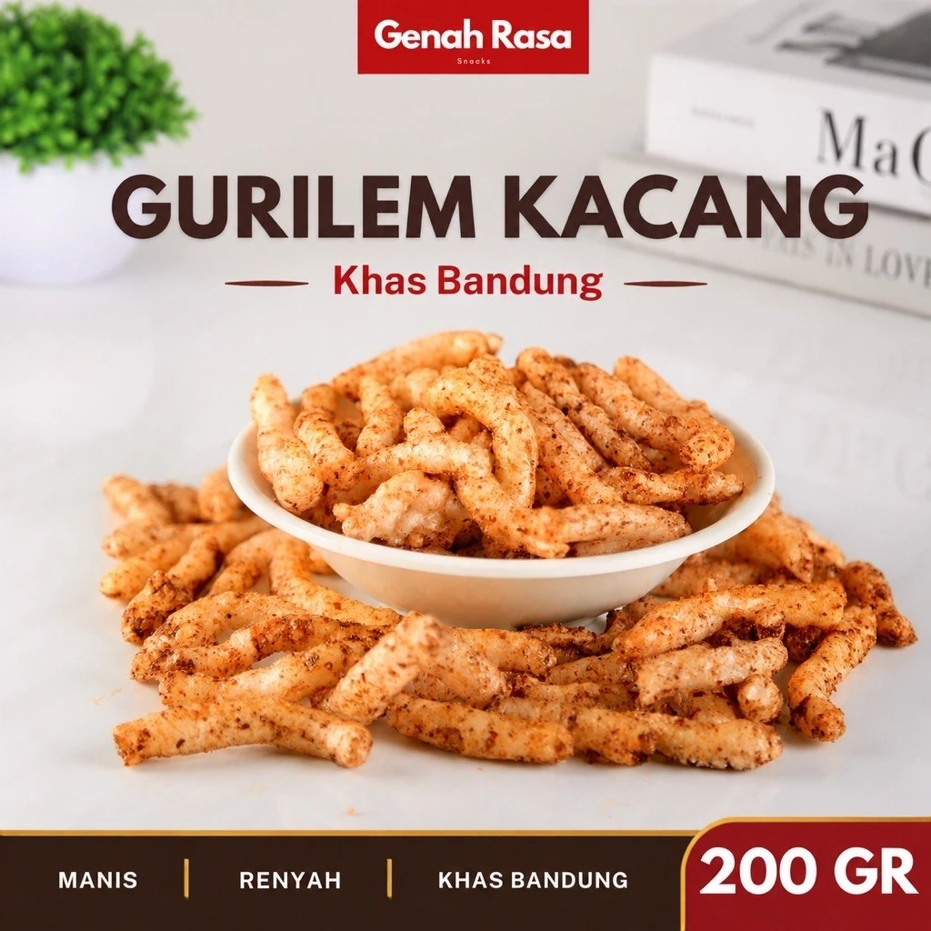 Kerupuk Gurilem Bumbu Kacang Pedas 200 g