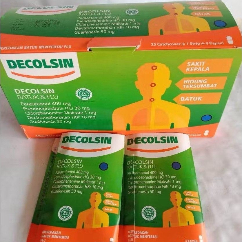 Decolsin 1 Box 25 Lembar - Obat Flu dan Batuk