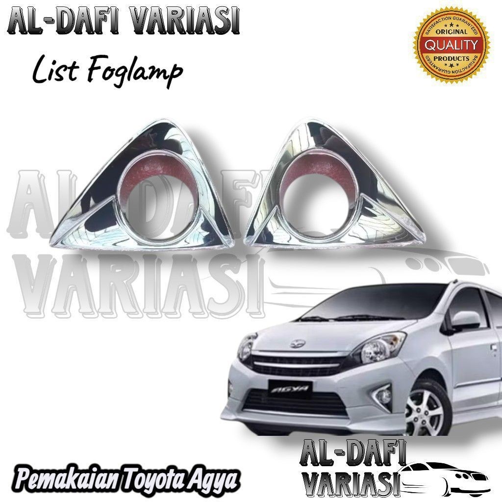 Garnish Foglamp Agya lama Chrome Cover Foglamp Agya Lama Original