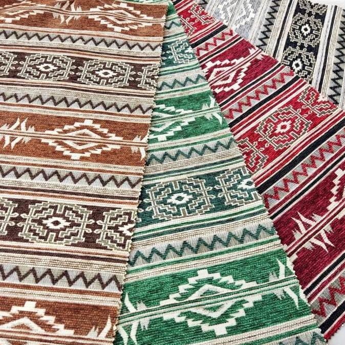 Munasabela - Bahan Kain Chenille Premium Meubel Sofa Lesehan / Jok / Kursi Motif Arab Klasik - Ethni