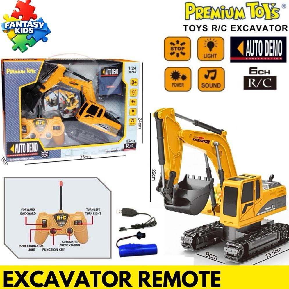 TERLARIS R/C EXCAVATOR PR-17710 Mobil Remot Excavator Mainan Mobil Remot Beko 6 Channel Mainan Anak 