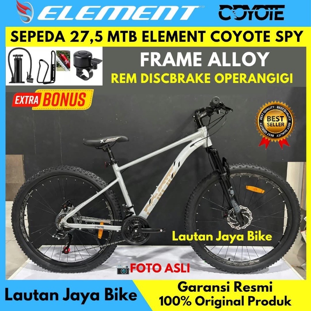 Sepeda Gunung MTB 27,5 Element Coyote SPY Frame Alloy Terbaru