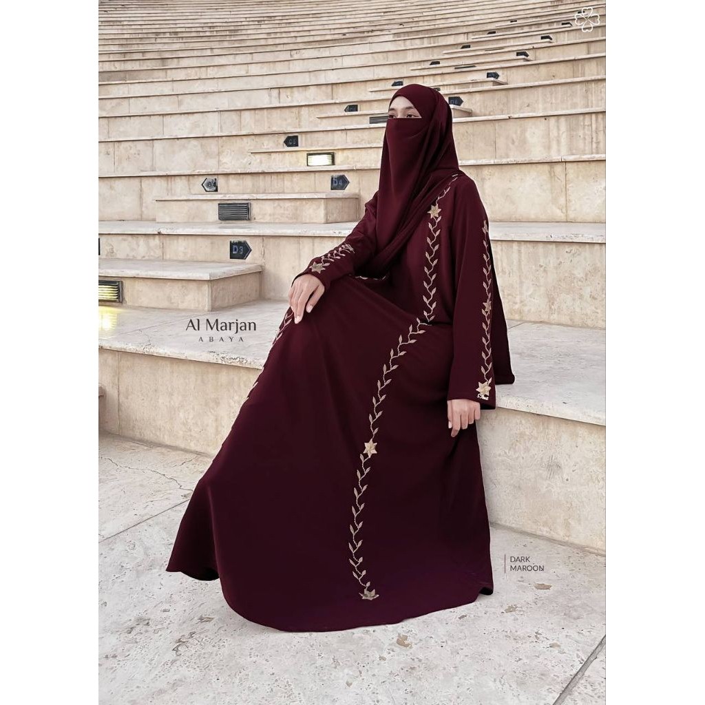 Abaya Al Marjan Set Fk by Ori Mahira | Abaya Set Fk Premium | Abaya Bordir