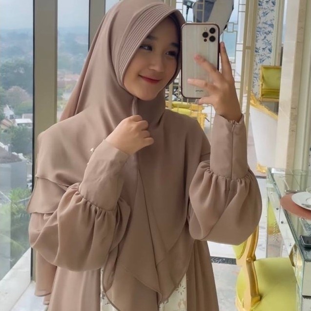 Kazami Ready‼️ Khimar Kemilau Fitri by kazami store - Hijab original 100% Kazami Store