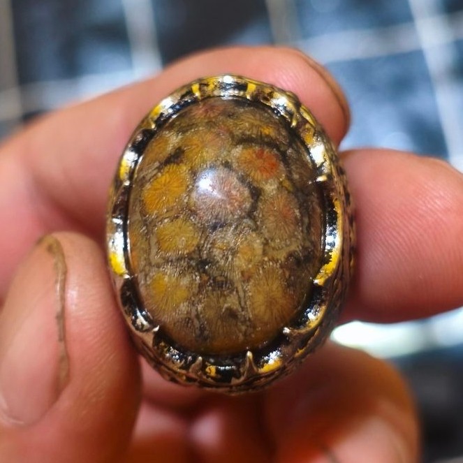Cincin Batu Akik Teratai Lawasan