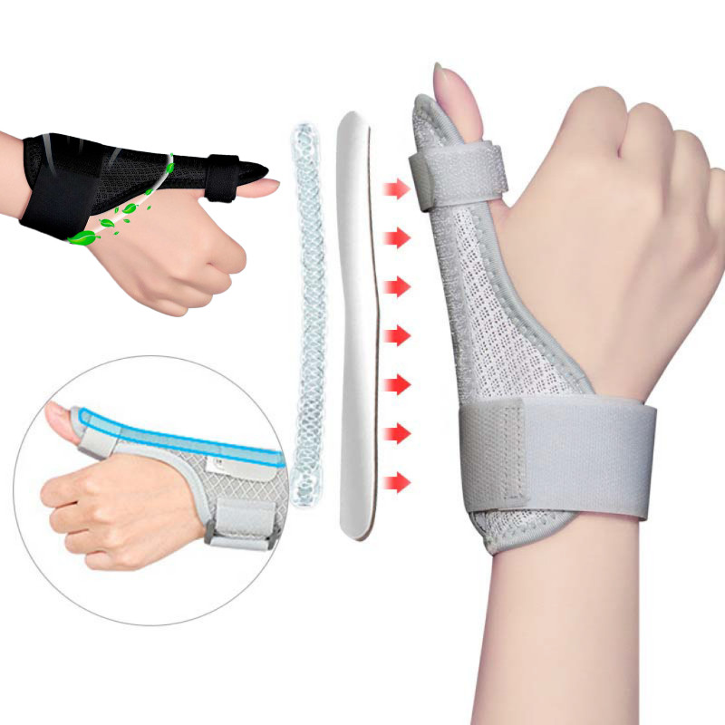 Thumb Splint Wrist Thumb Support Washable Thumb Spica Splint Bernapas Ringan Adjustable Thumb Brace