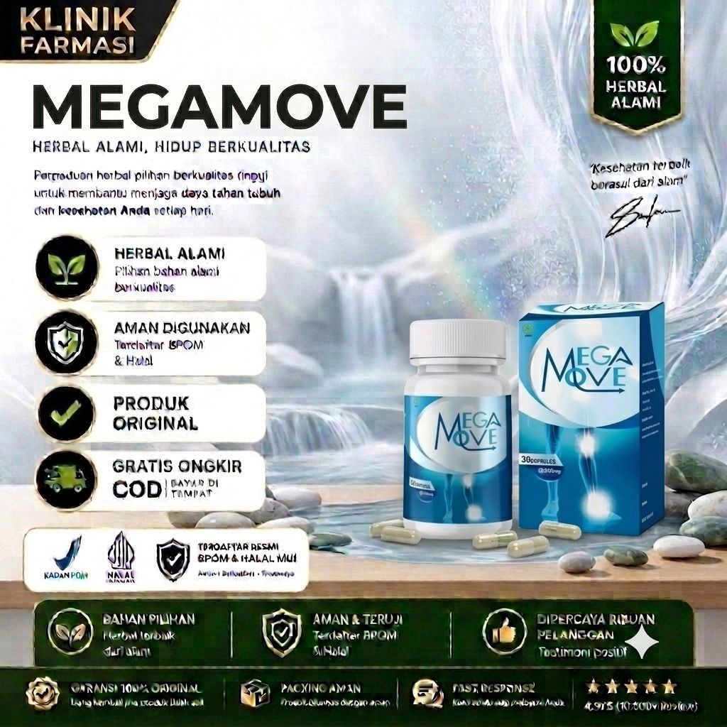 Megamove Suplemen Nyeri Sendi Untuk Kesehatan Tulang Dan Sendi Original BPOM - Megamove Obat Sendi M