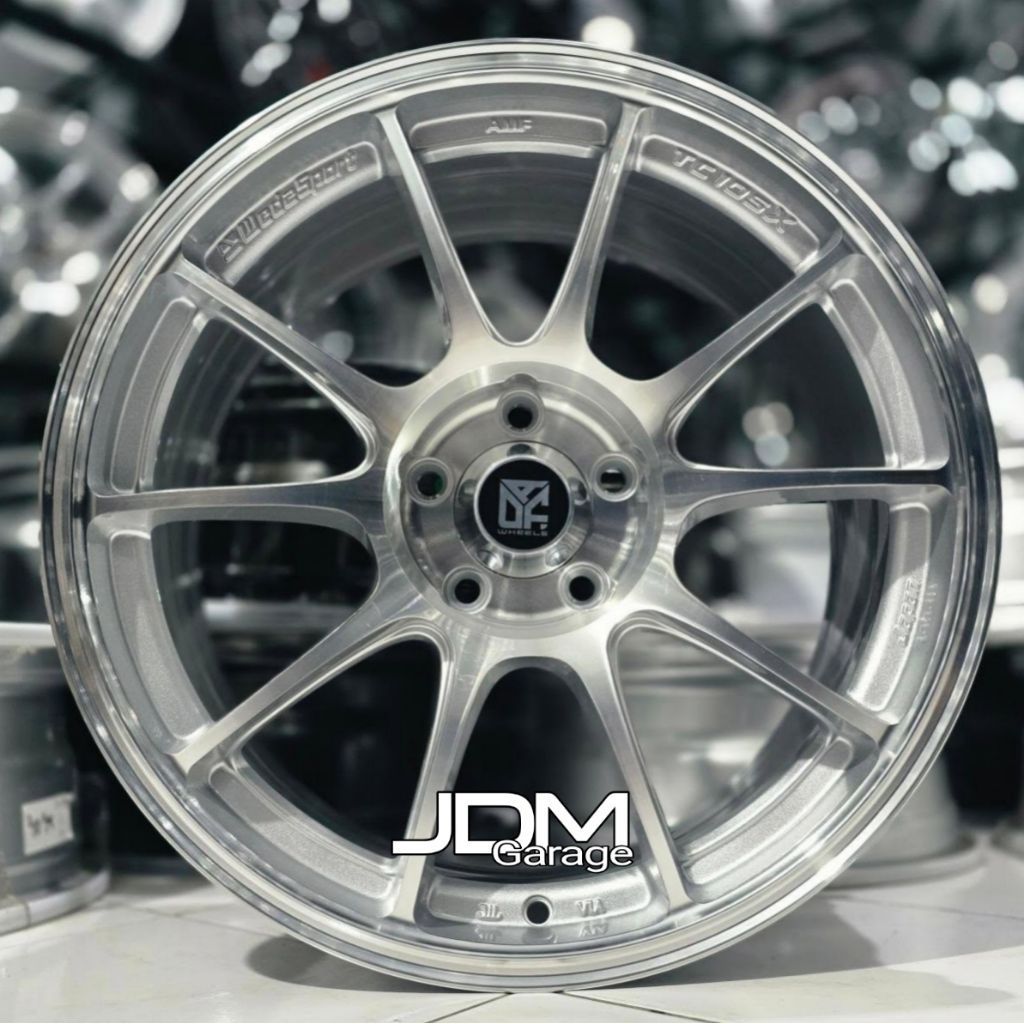 velg racing r18 TC105X FLOW FORMING DENGAN lebar 8,5 pcd 5X114,3 velg mobil ring 18 pnp untuk Innova