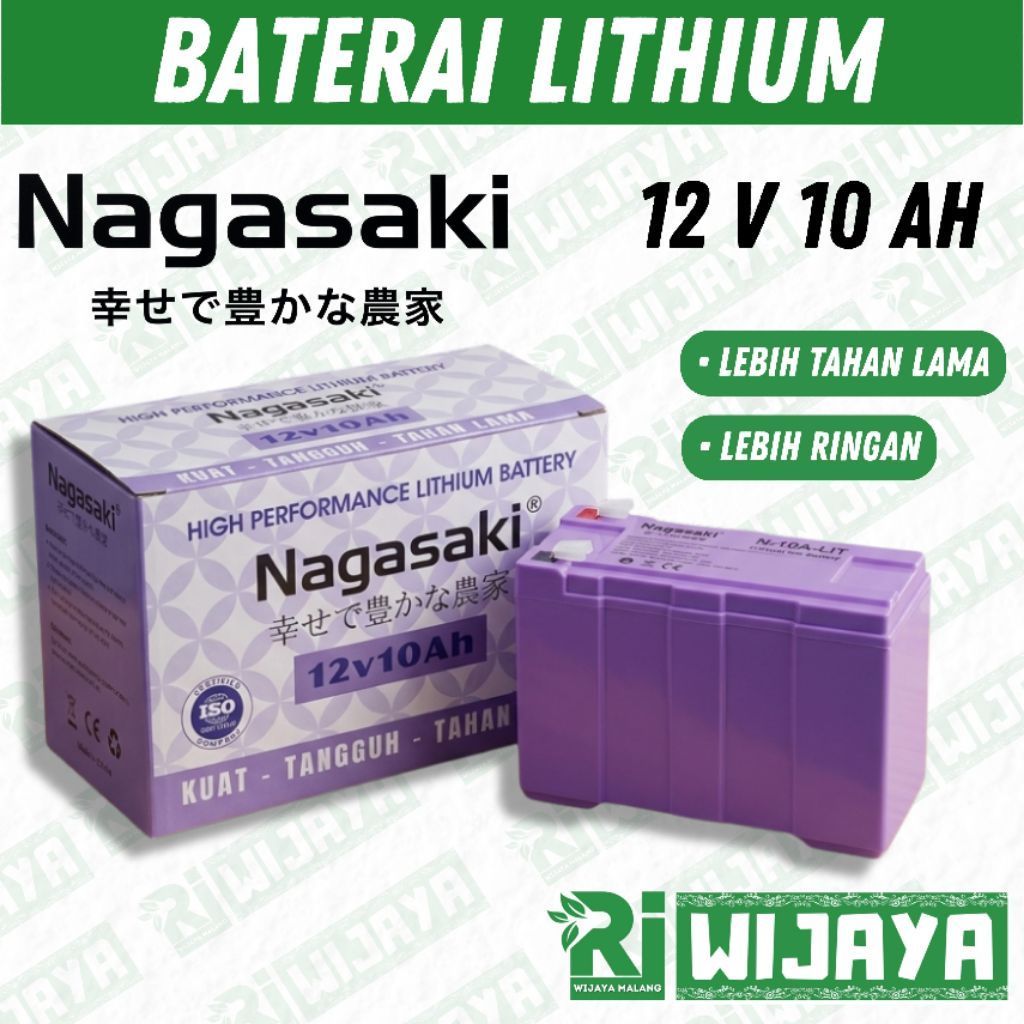 BATERAI LITHIUM NAGASAKI / BATERAI TANGKI CAS / AKI SPRAYER / AKI TANGKI CAS / ACCU SPRAYER ELEKTRIK