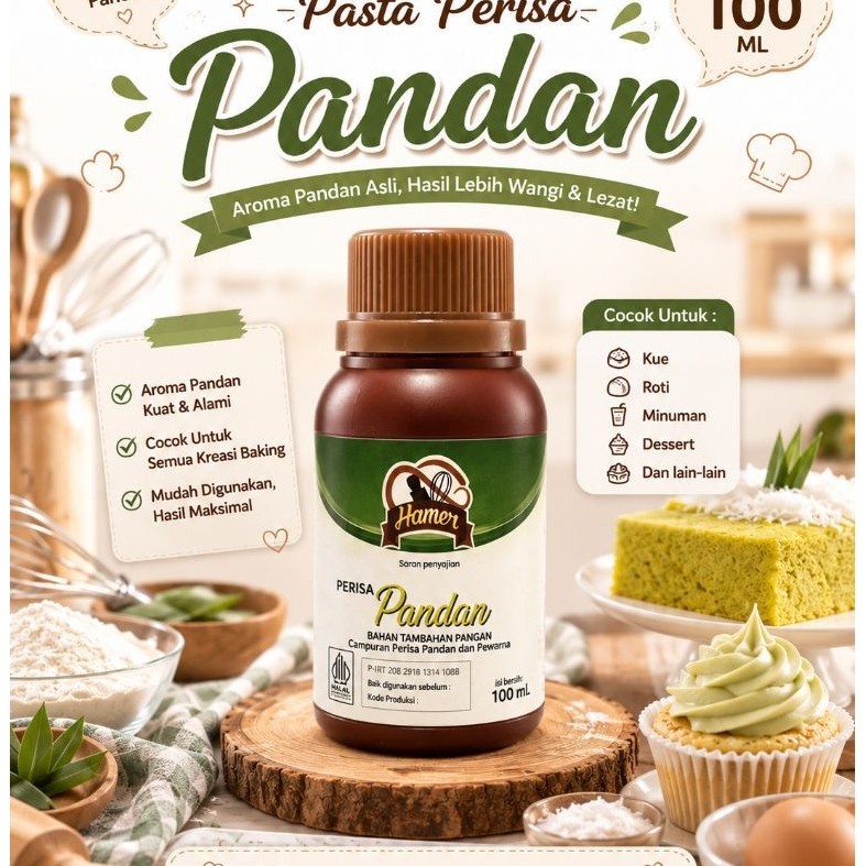 Jaffa mart HAMER 100gr Pasta Perisa - PANDAN