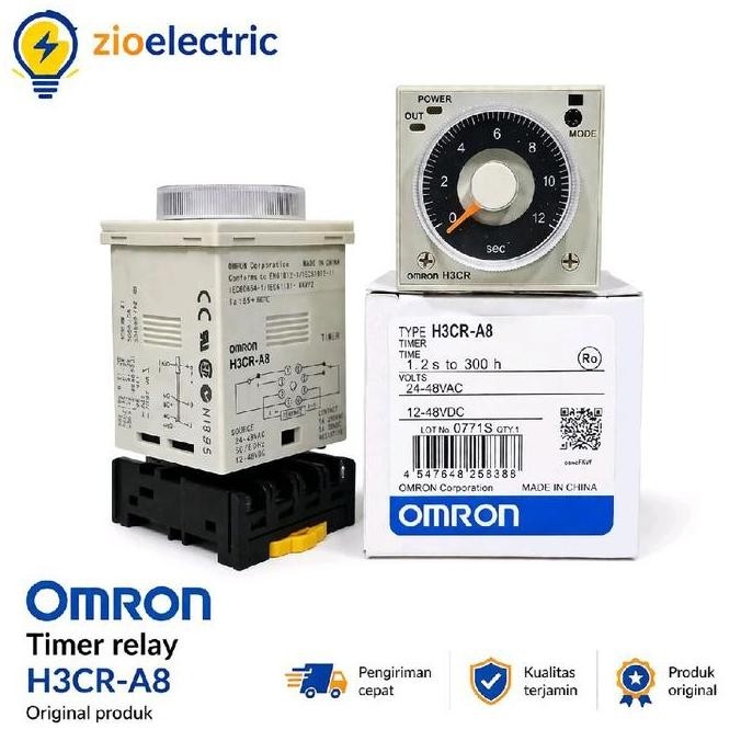 Timer H3Cr-A8 24V Timer H3Cr-A8 24-48V Ac/Dc Original Include Socket