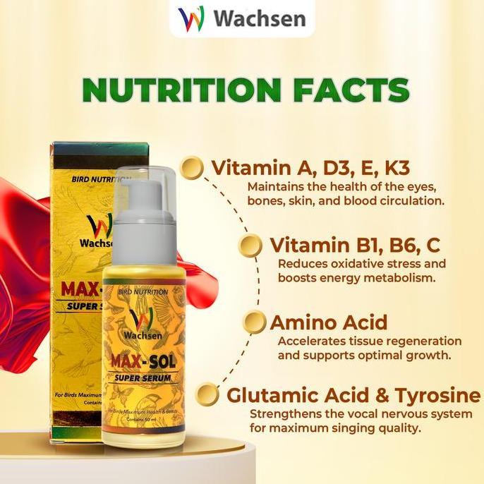Max Sol Super Serum Vitamin Burung Sultan Booster Gacor Rahasia Performa Mewah Kicau Kristal Formula