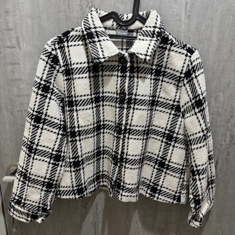 THIS IS APRIL SOFIA OUTER TWEED HIJAB FRIENDLY BLAZER CARDIGAN TOP