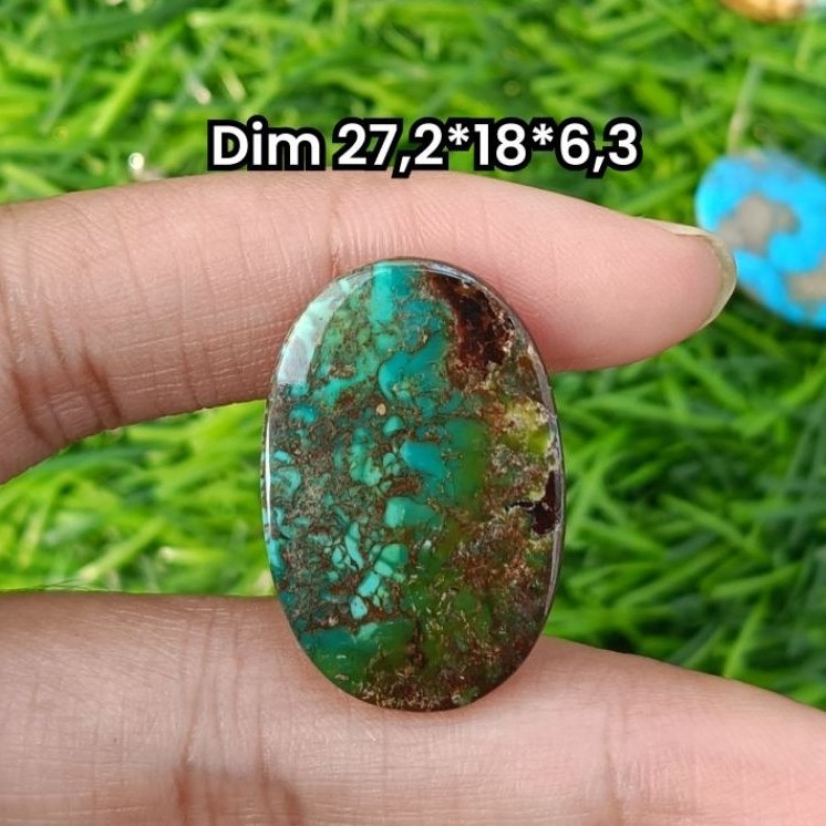 batu pirus Persia original Iran hijau kedondong gradasi