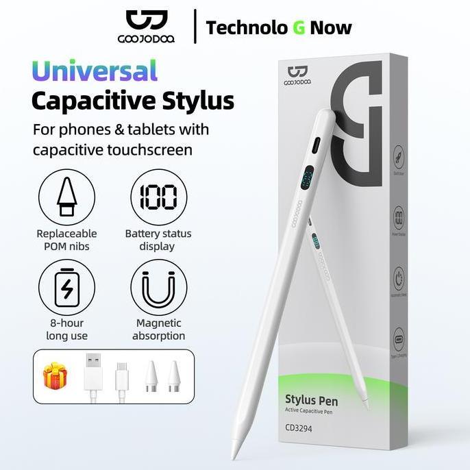 WADIFOL71 - GOOJODOQ GD04 UNIVERSAL CAPACITIVE STYLUS PEN W/ LED DISPLAY & MAGNETIC ATTACHMENT FOR I