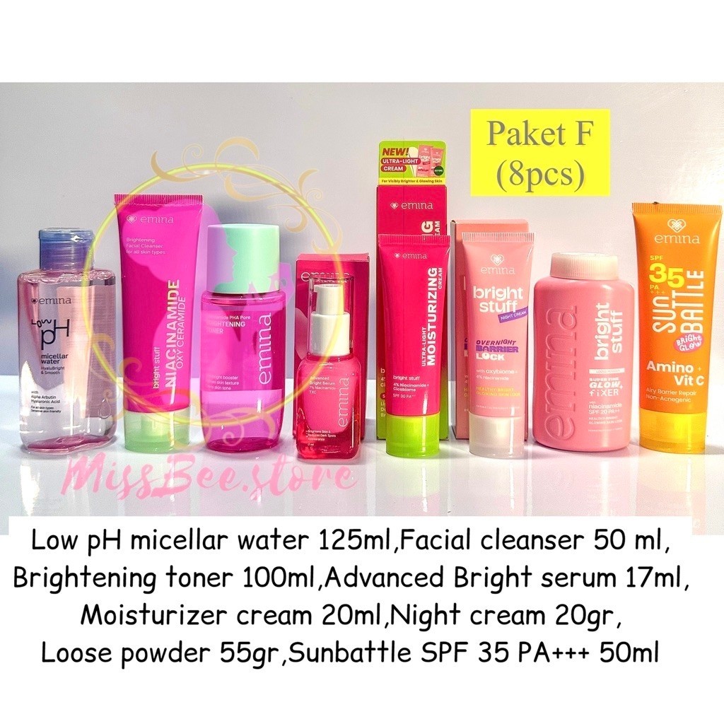 Paket Emina Bright Stuff series / Normal skin/|GLOWING SKIN