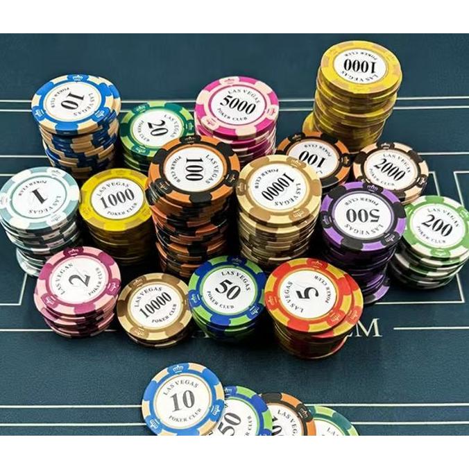 Sikratang_Shop - Chip Koin Permainan | Set 10Pcs | 14 Gram/Chip | Koin Kasino Tebal Premium