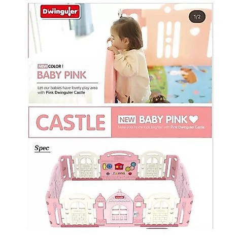 DWINGULER Playpen / Fence / Pagar Pengaman Anak - Castle - Warna Pink