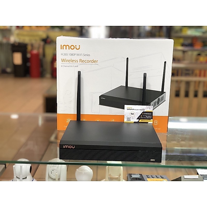 DAHUA IMOU WIRELESS NVR 8CH CCTV WIFI TAMPA KABEL NIRKABEL 8CH