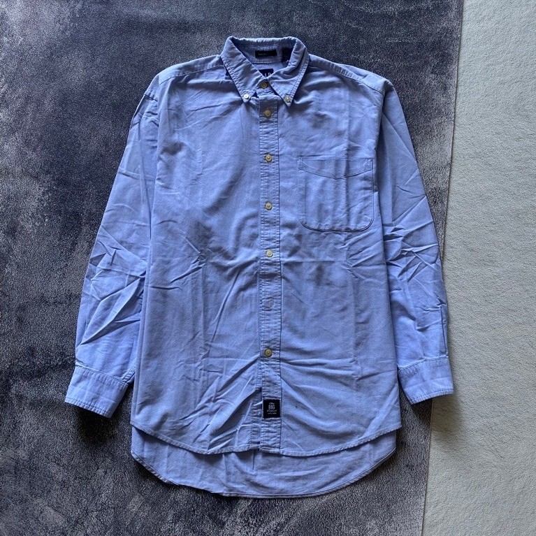 Kemeja Oxford GAP Tag Navy Second