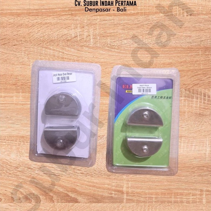 JEPIT KACA OVAL ELEO 12MM/AMBALAN PENJEPIT KACA