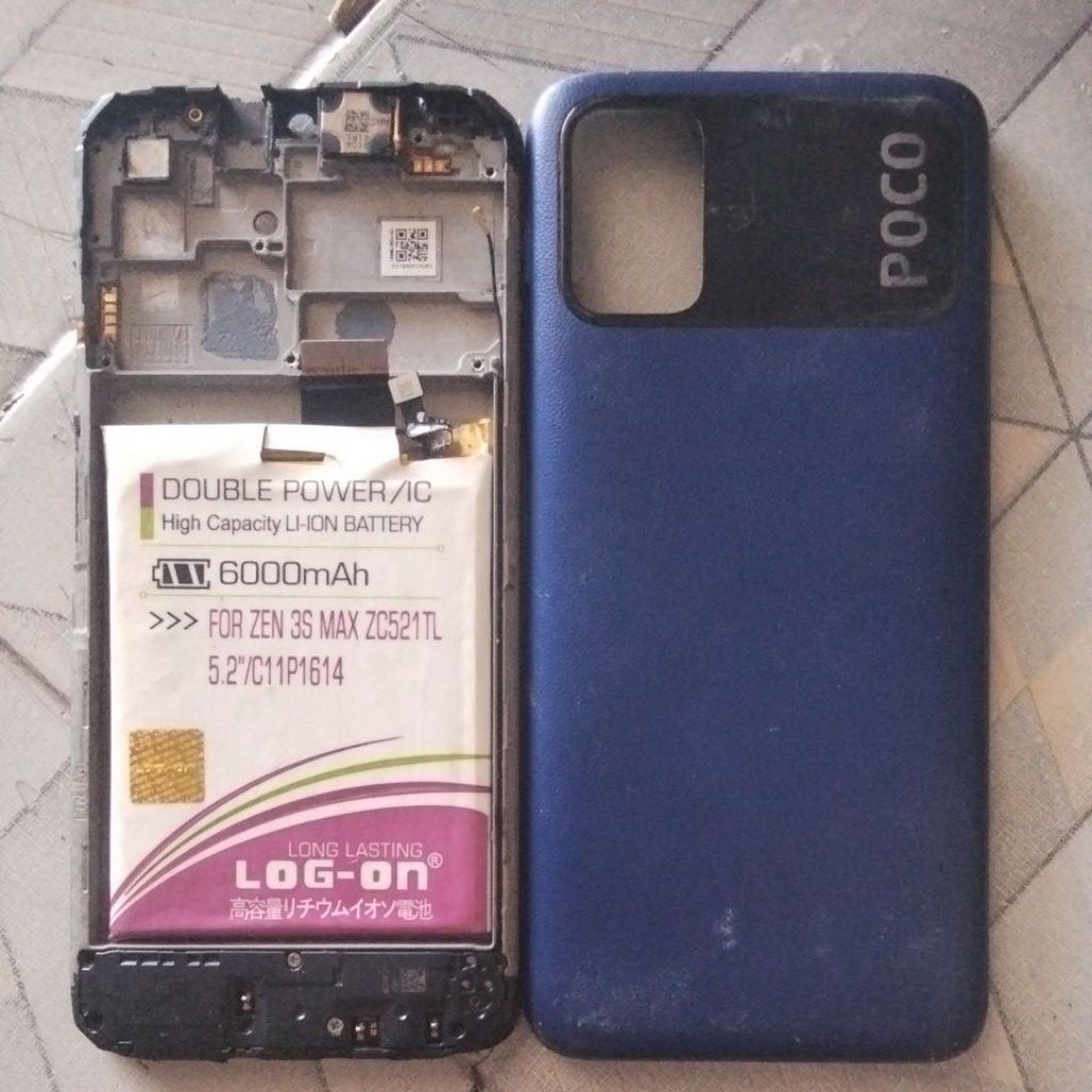 FRAME LCD BACKDOR POCCO M3 ORIGINAL COPOTAN