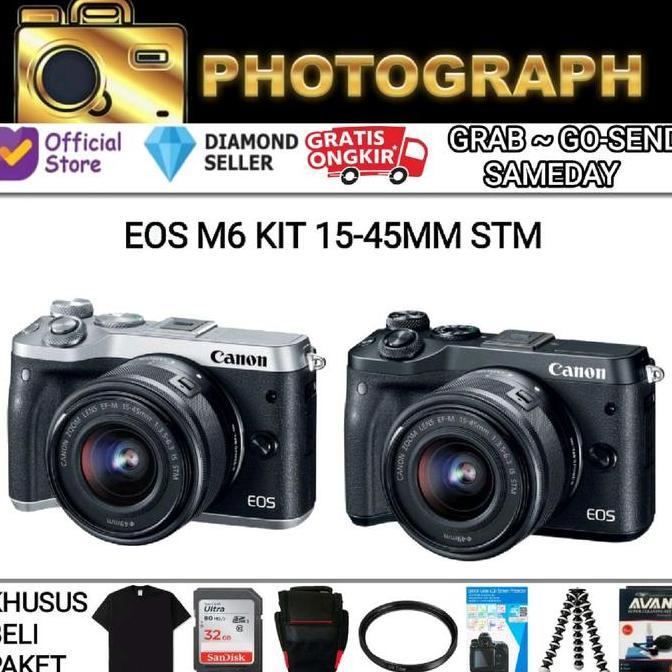 CANON EOS M6 KIT 15-45MM STM / KAMERA  CANON EOS M6 KIT 15-45MM