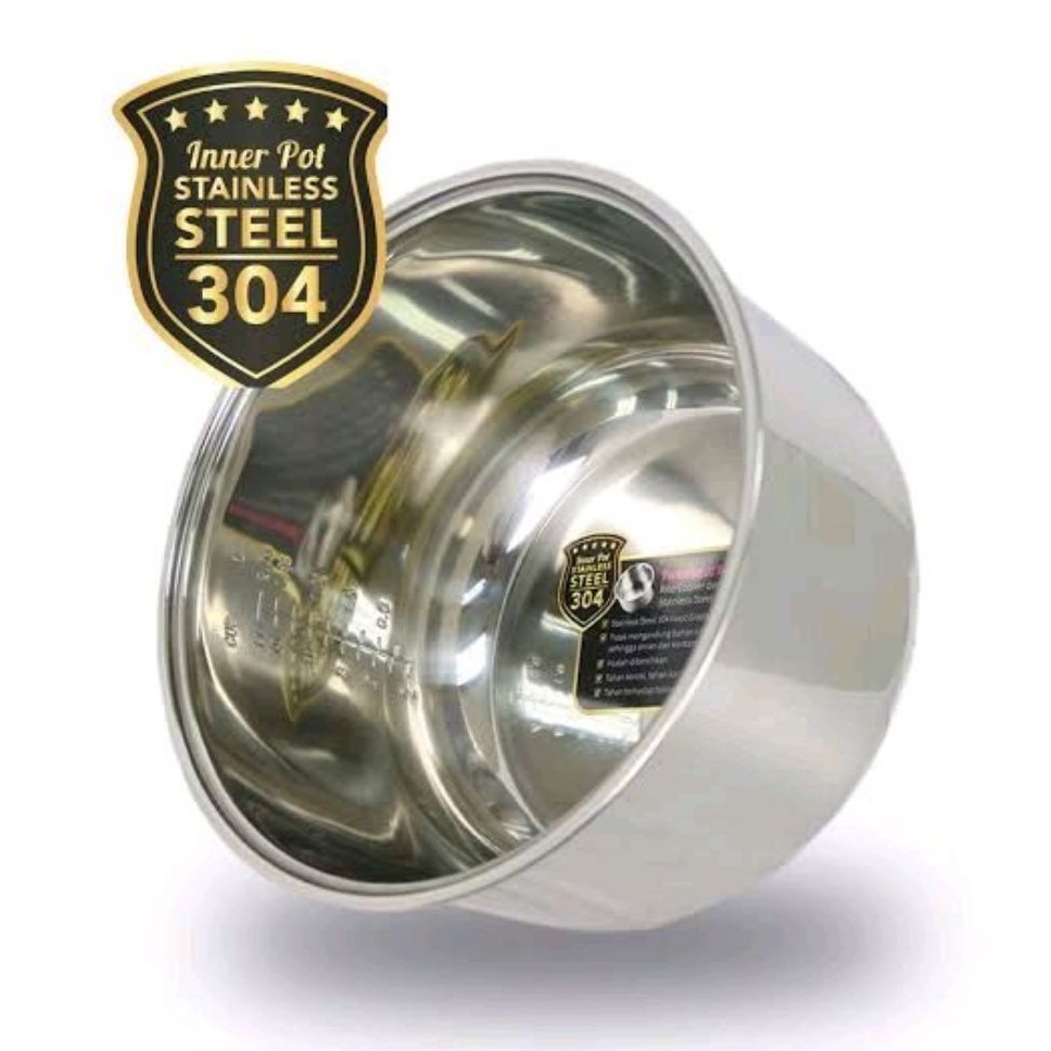 [Panci Saja] KIRIN KRC-720D / KRC-389 Inner Pot Panci Dalam Magic Com Stainless Steel 2 Liter