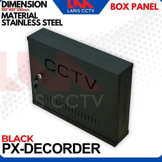 Box Cctv Px-Decoder Panel Stainless Steel Dengan Kunci Pengaman