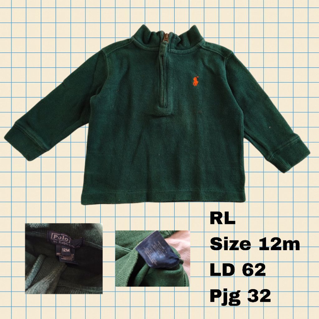 preloved pl sweater rajut polo knit RL Ralph Lauren anak bayi baby kids
