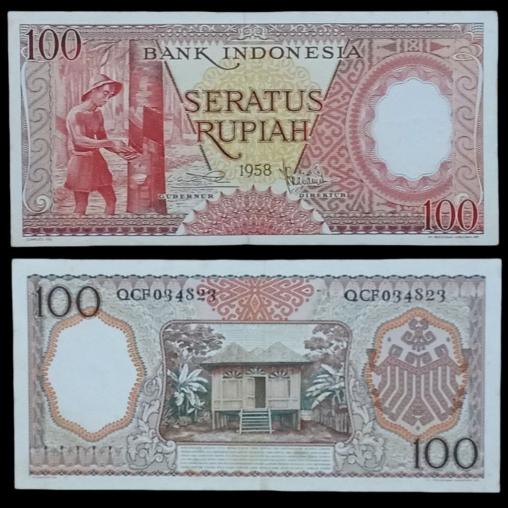 Uang Kuno 100 Rupiah Seri Pekerja 1958