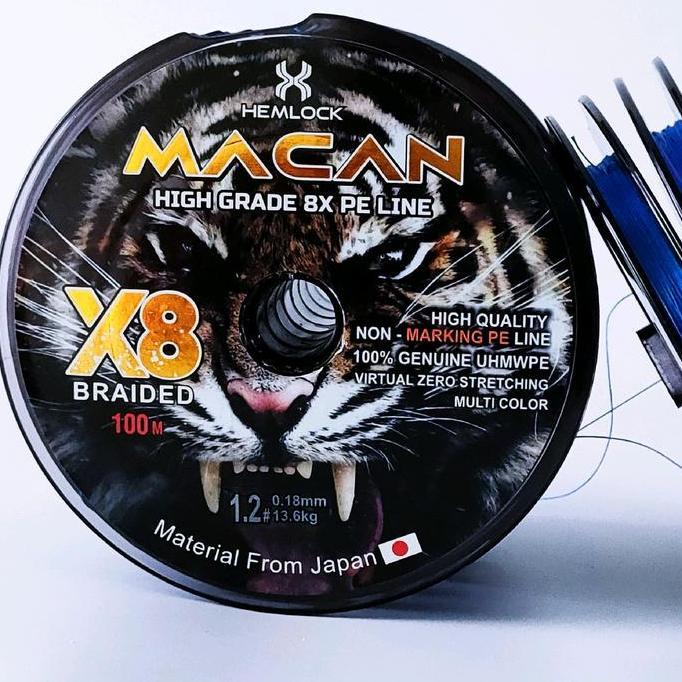 (Masterpiece) SENAR PANCING PE X8 MACAN 100M HEMLOCK ORIGINAL MULTI COLOR