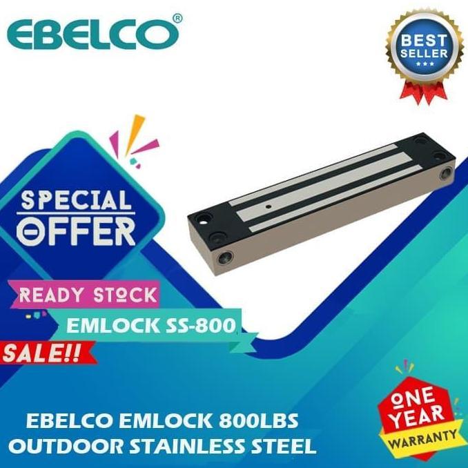 Pilihan - Ebelco Emlock Ss-800 Magnetic Lock Stainless Steel Outdoor 800Lbs
