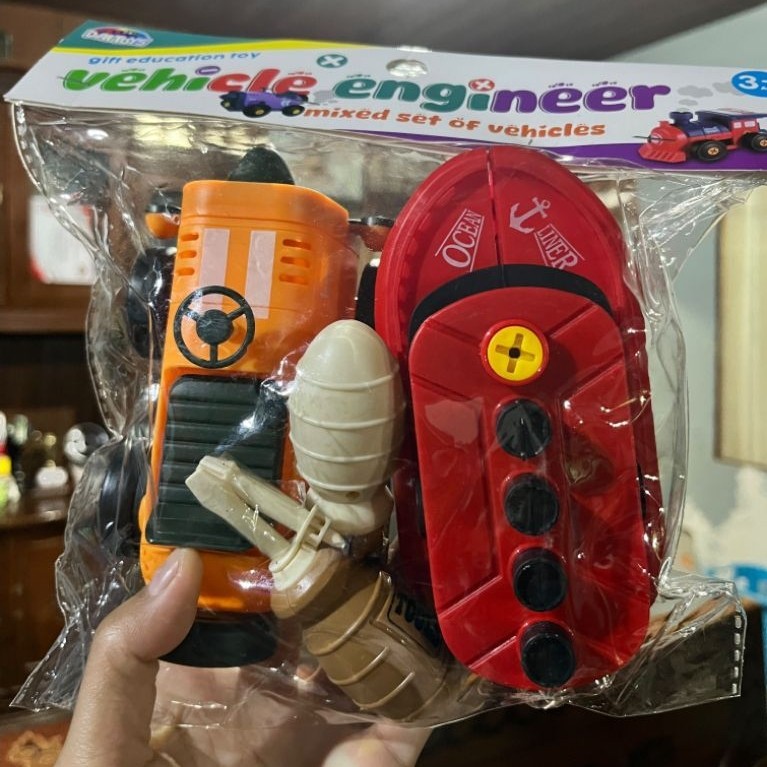 Mainan anak DIY kapal pesiar bongkar pasang
