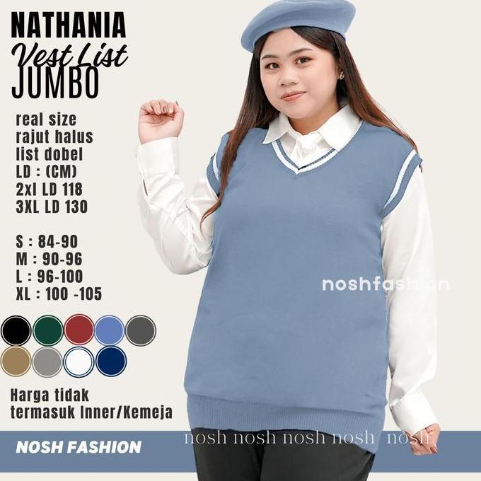 Rompi Korea Jumbo Wanita 3Xl Nathaniya Big - Nosh Vest