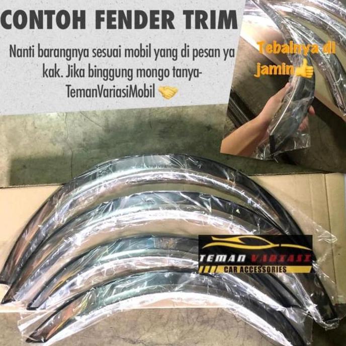 LIST ATAS BAN OVER FENDER TRIM MOBIL TARUNA EFI CROME STENLIS