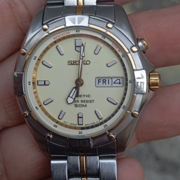 seiko kinetic sq50 5M43 0D00 second preloved original
