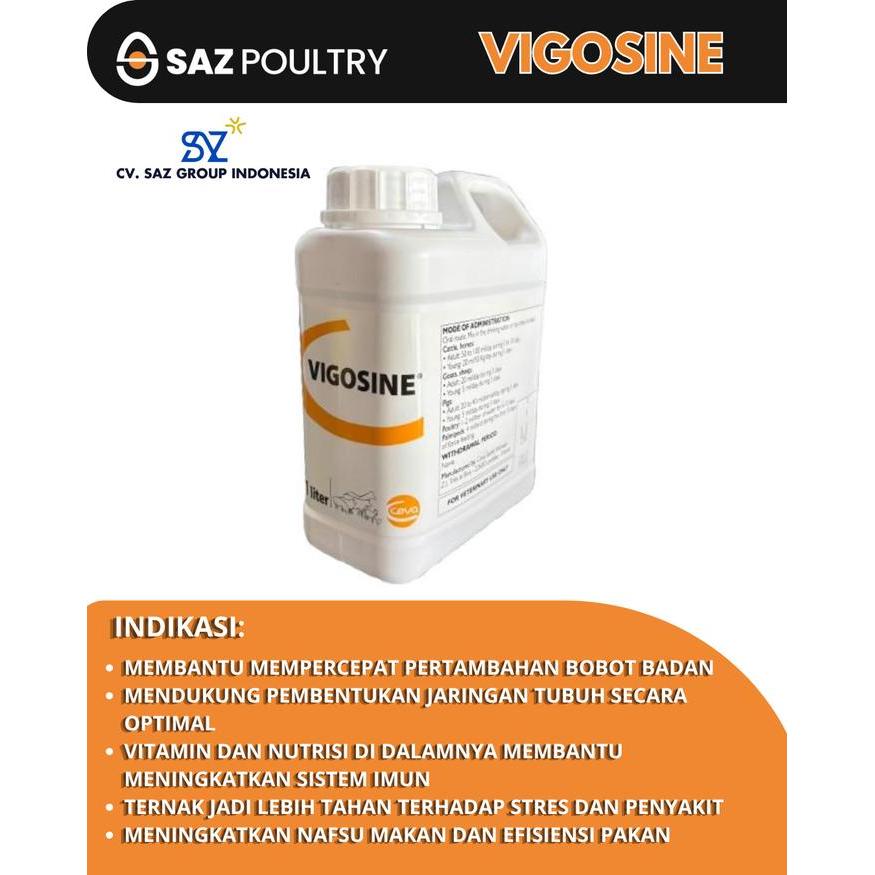 VIGOSINE 1 Liter Feed additive (imbuhan pakan) untuk Ternak Penunjang Pertumbuhan dan Kesehatan