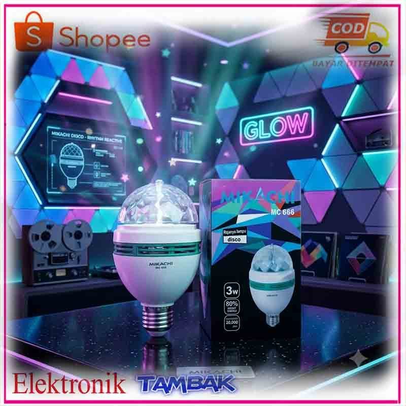 Lampu Led Disco - Bohlam Disco Putar Led 3 Watt