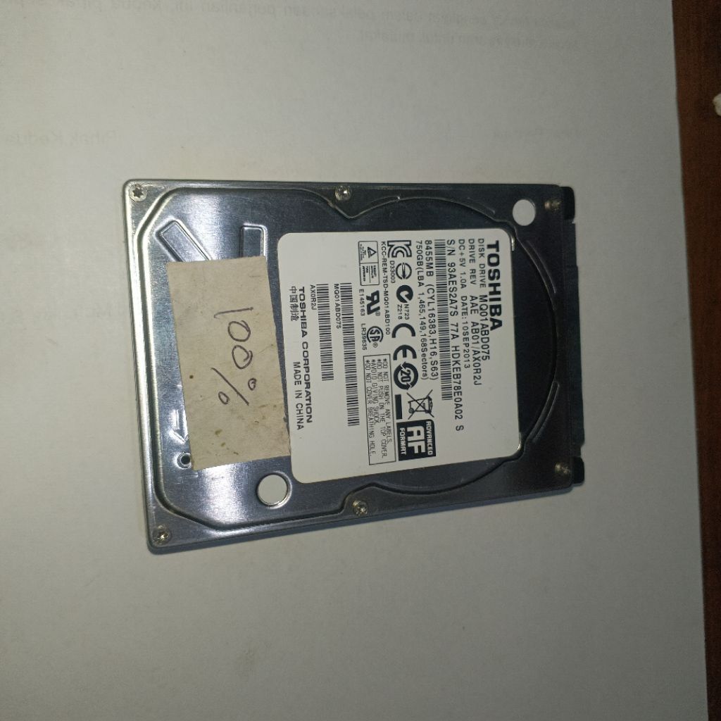 Hardisk laptop 750gb sentinel 100%