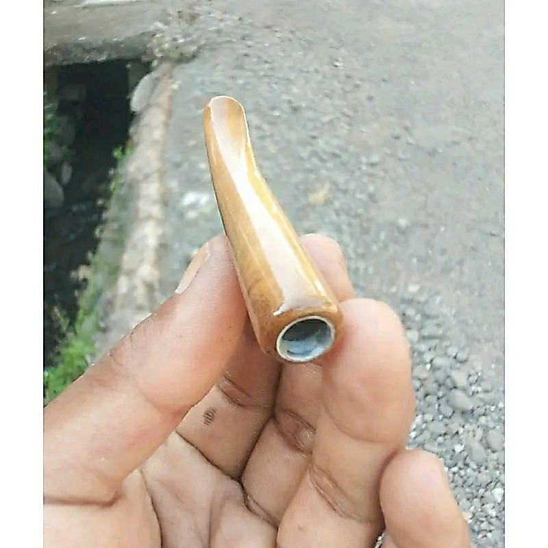 pipa once kayu jati berukuran 7cm,,,,berbentuk lengkungan,,,,dengan lubang multi,,,,
